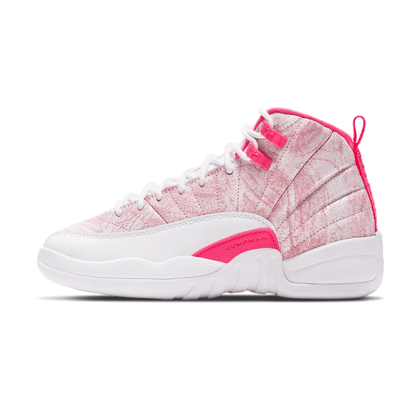 Jordans 12 pink and top gold