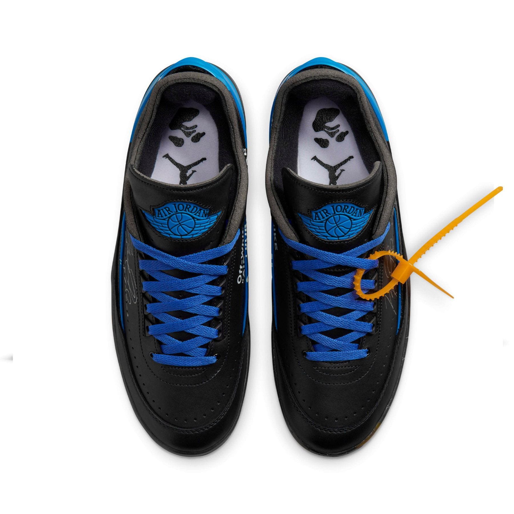 Off-White x Air Jordan 2 Retro Low SP 'Black Varsity Royal' - Kick Game