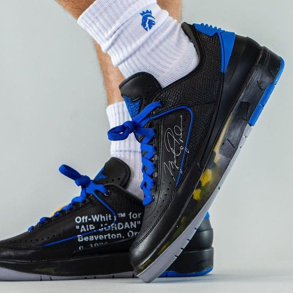 Off-White x Air Jordan Retro Low SP 'Black Varsity Royal' — Kick