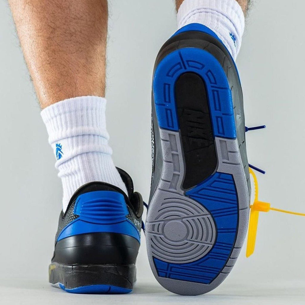 Off-White x Air Jordan Retro Low SP 'Black Varsity Royal' — Kick