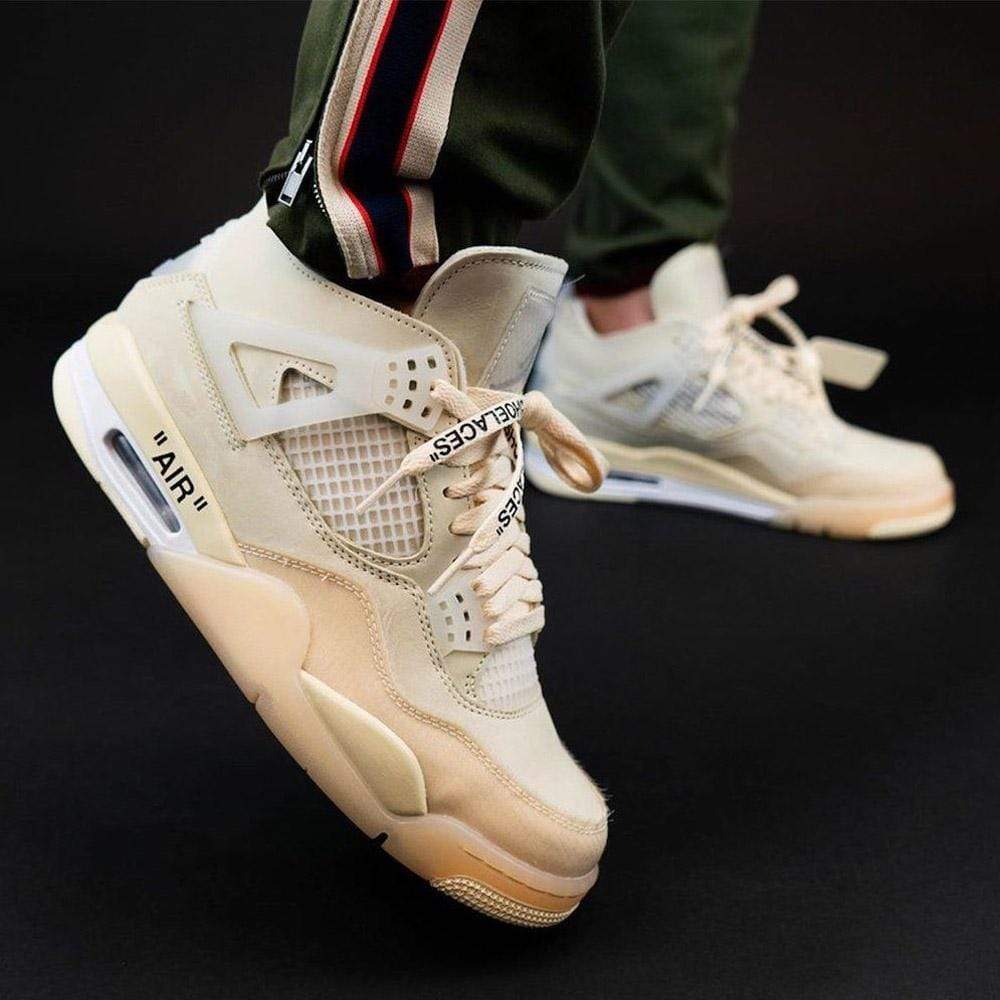 OFF-WHITE x Wmns Air Jordan 4 SP 'Sail' - Kick Game