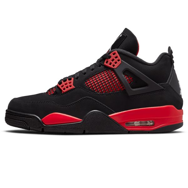 Jordan retro 4 top mens black and red