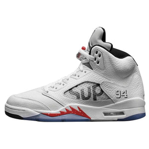 AIR JORDAN 5 RETRO SUPREME "SUPREME" WHITE