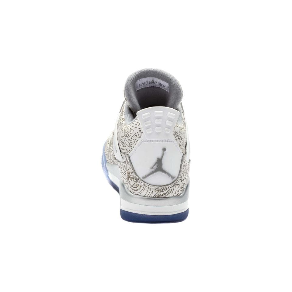 Air Jordan 4 Retro Laser (White-Chrome-Metallic Silver) - Kick Game