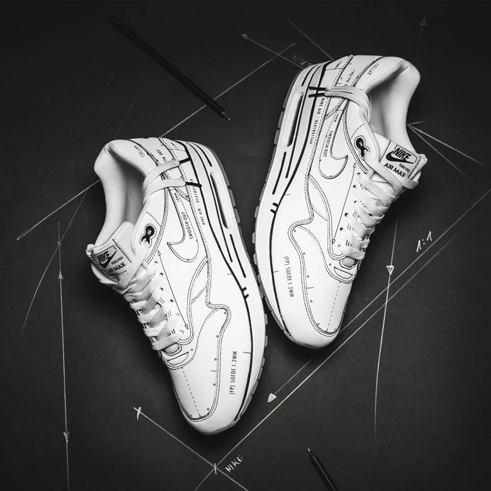 Nike Air Max 1 'Sketch Schematic - White' - Kick Game