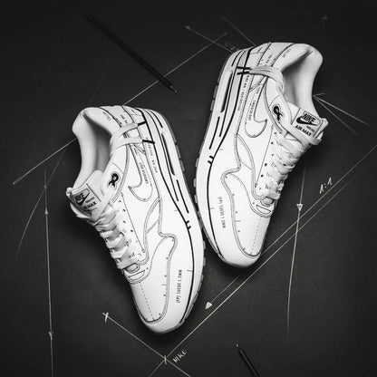 Nike Air Max 1 'Sketch Schematic - White' - Kick Game