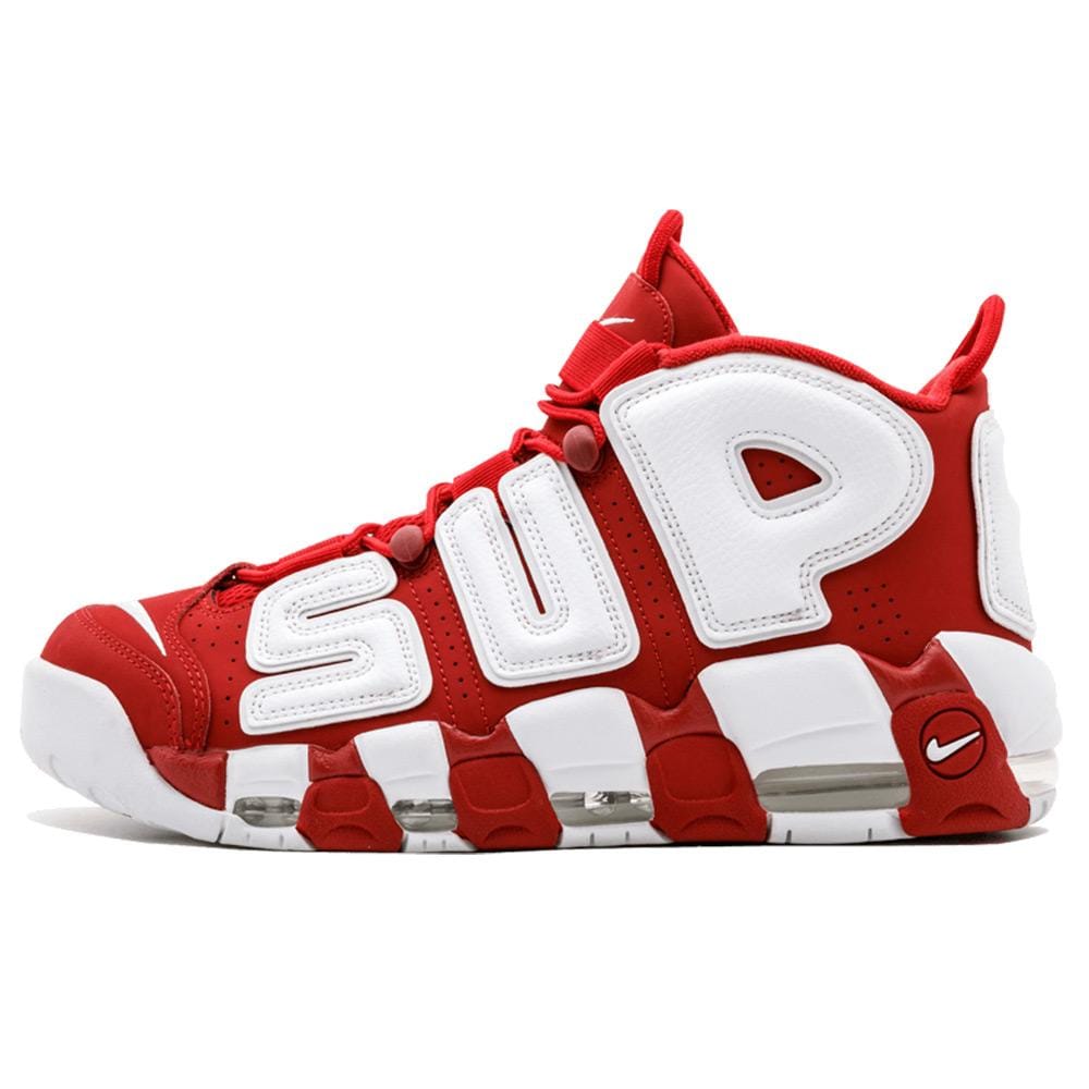 Supreme X Nike Air More Uptempo "Varsity Red" - Kick Game
