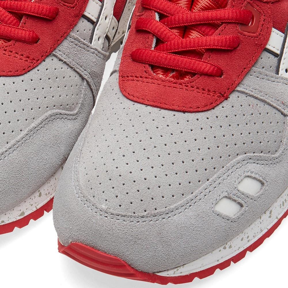 ASICS GEL LYTE III 'CRANE' Light Grey & Red - Kick Game
