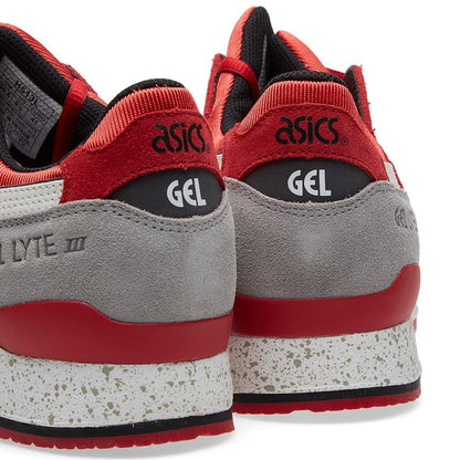 ASICS GEL LYTE III 'CRANE' Light Grey & Red - Kick Game