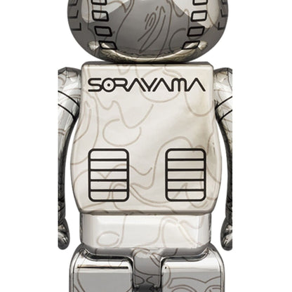 Bearbrick x BAPE x Hajime Sorayama Camo Shark 100% & 400% Set 'Silver' - Kick Game