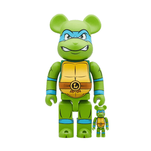 Bearbrick Medicom TMNT Leonardo 100% & 400% Set 'Green'