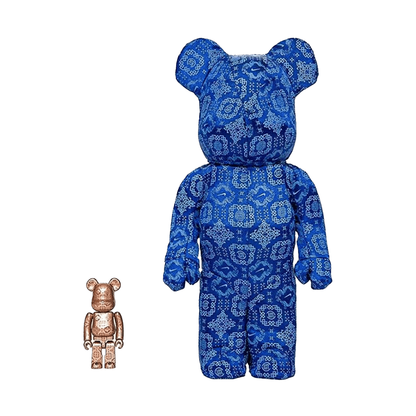 Bearbrick x Clot x Nike 100% & 400% Set 'Royale University Blue Silk' - Kick Game