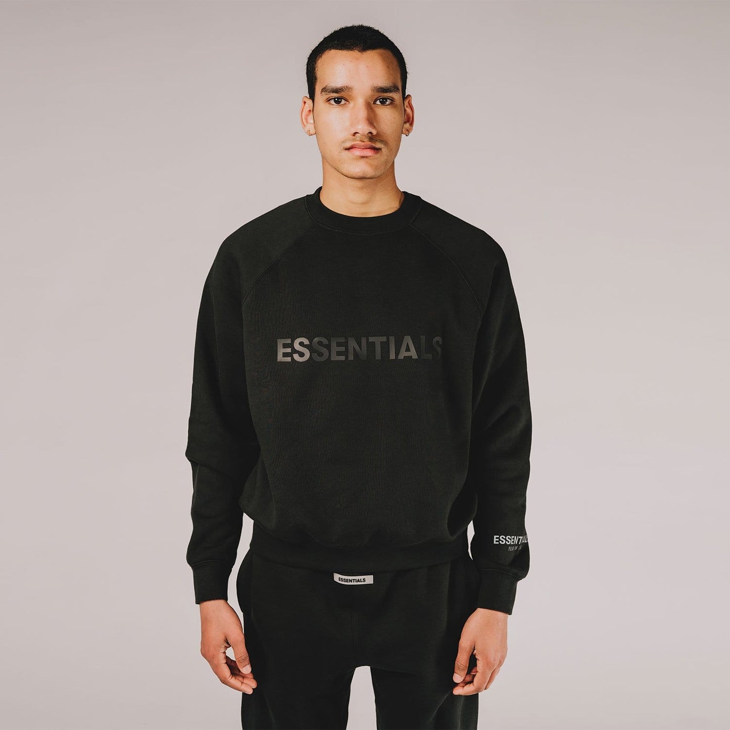 FEAR OF GOD ESSENTIALS 3D Silicon Applique Crewneck Dark Slate/Stretch Limo/Black - Kick Game