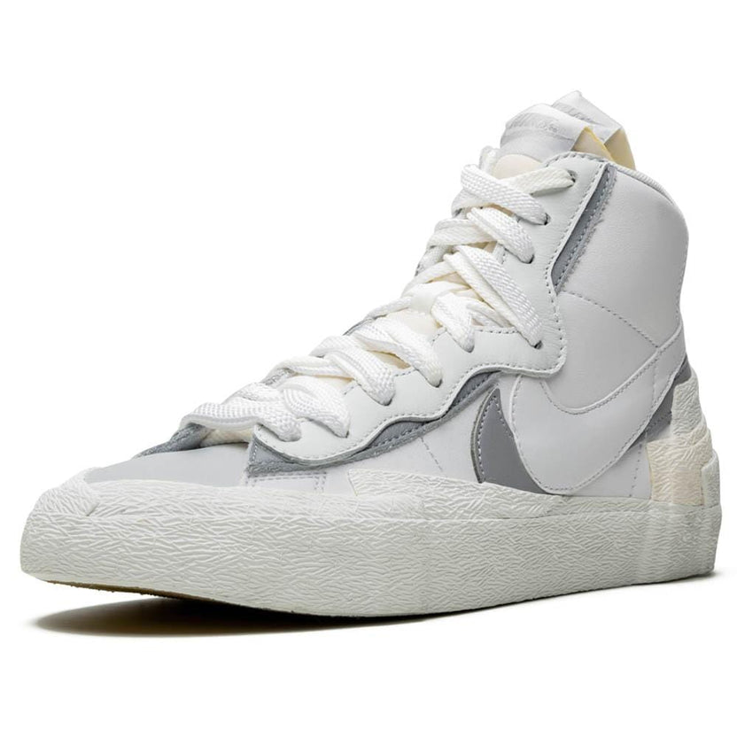 sacai x nike blazer mid white grey