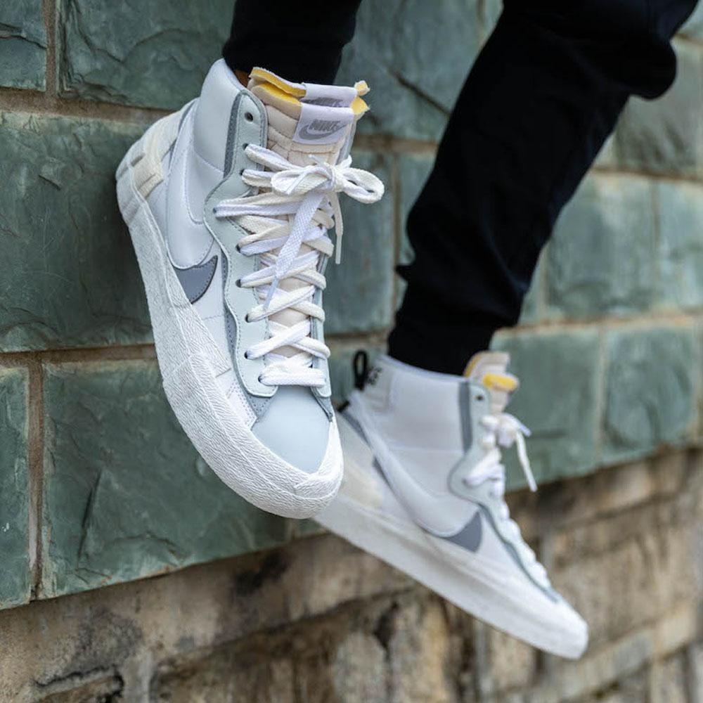 Sacai x Nike Blazer Mid 'White Grey' — Kick Game