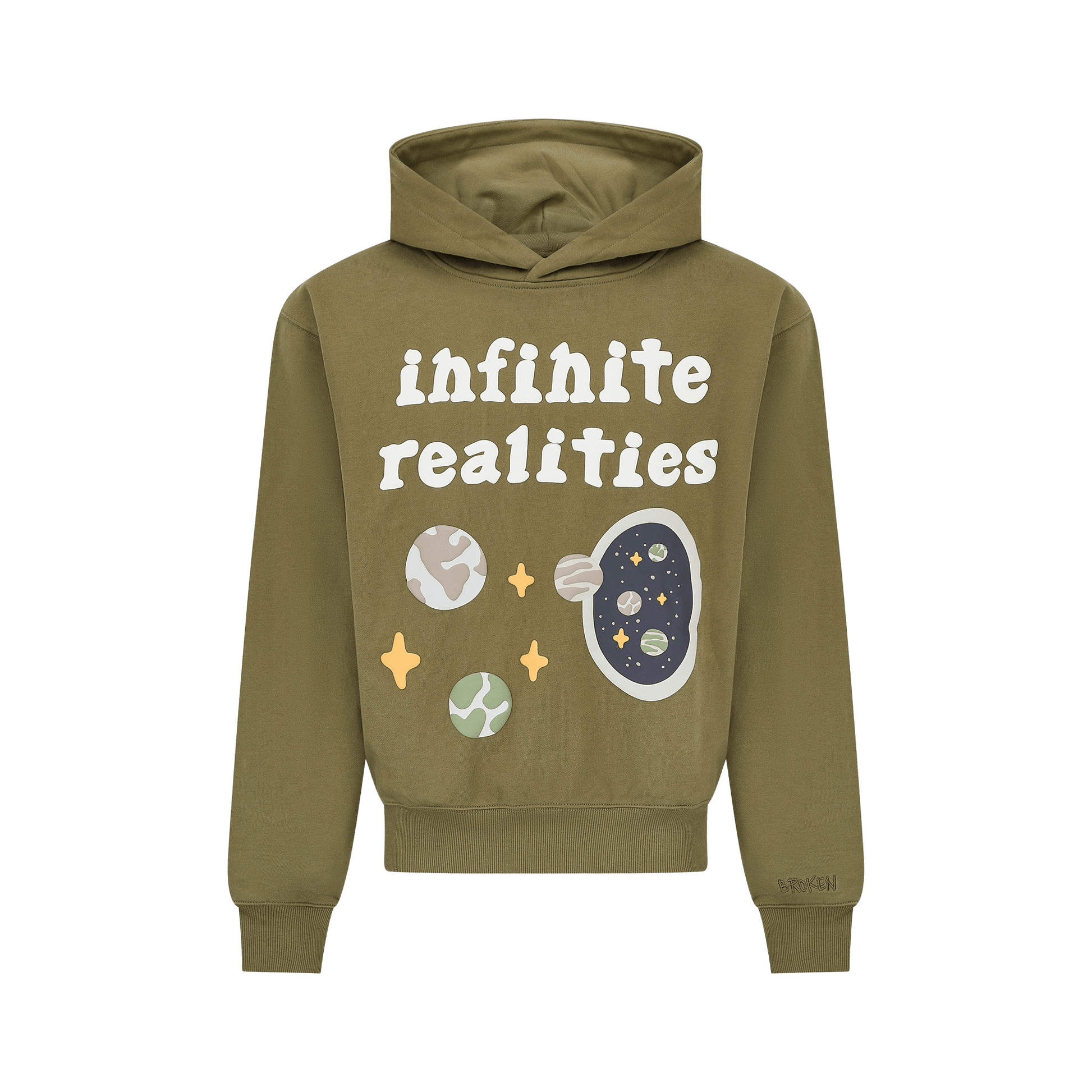 Broken Planet Hoodie x KG 'Olive Green' - Kick Game