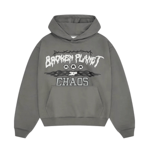 Broken Planet Hoodie 'Chaos' - Gunmetal Grey