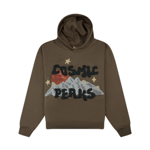 Broken Planet Market Hoodie 'Cosmic Peaks' - Cinder Brown