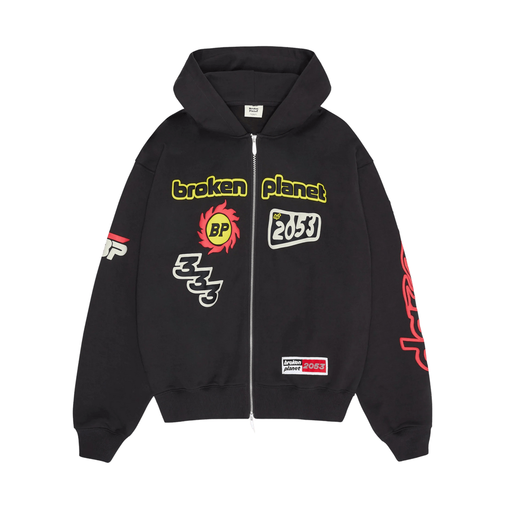 Broken Planet Market Performance Zip Up Hoodie ''Soot Black' - Kick Game