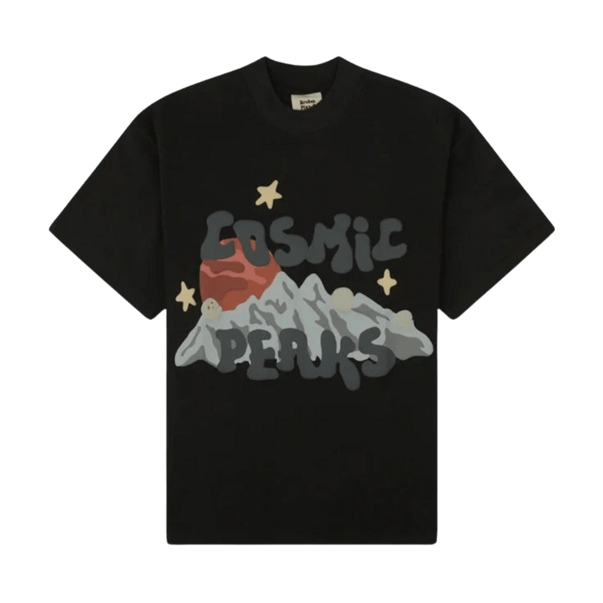 Broken Planet Market T-Shirt 'Cosmic Peaks' - Soot Black - CerbeShops