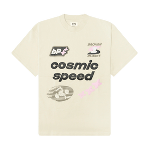 Broken Planet T-Shirt 'Cosmic Speed' - Bone White