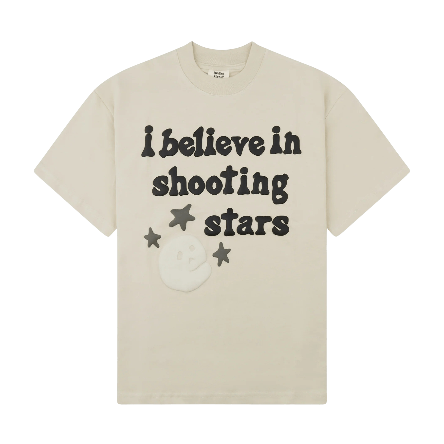 Broken Planet Market T Shirt 'I Believe In Shooting Stars' - White Bone - Kick Game