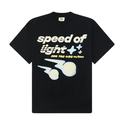 Broken Planet Market T-Shirt 'Speed Of Light' - Midnight Black - Kick Game