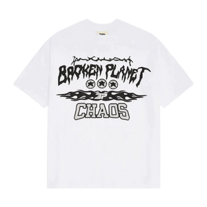 Broken Planet Market T-Shirt 'Total Chaos' - White