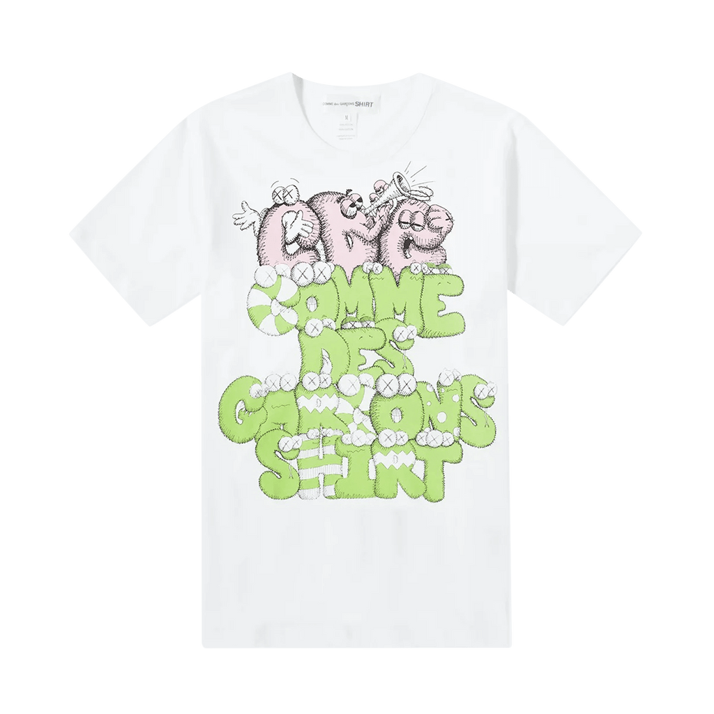 Comme des Garcons SHIRT x KAWS Print T Shirt White Kick Game