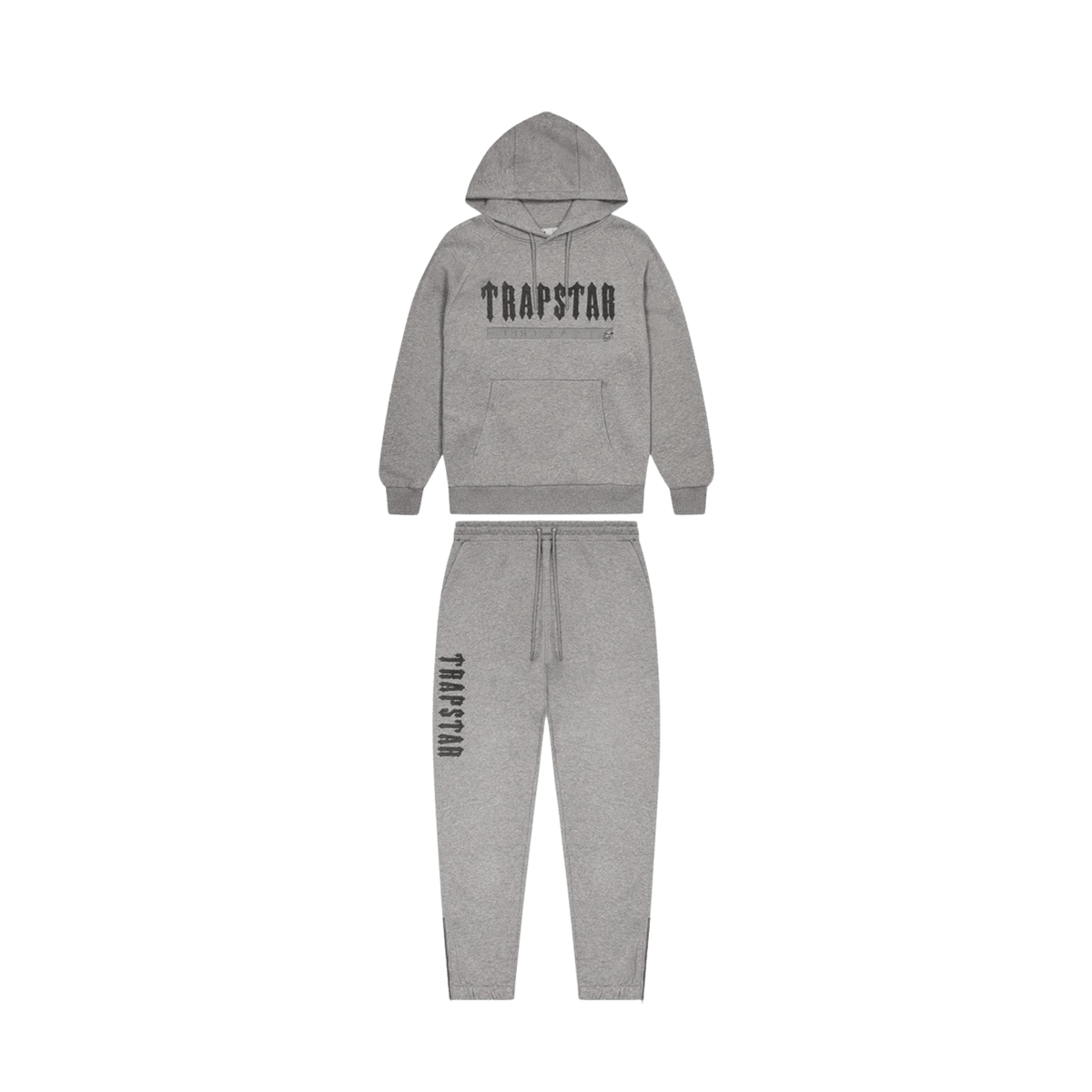 Trapstar Decoded Chenille 2.0 Hoodie Tracksuit - Grey - Kick Game