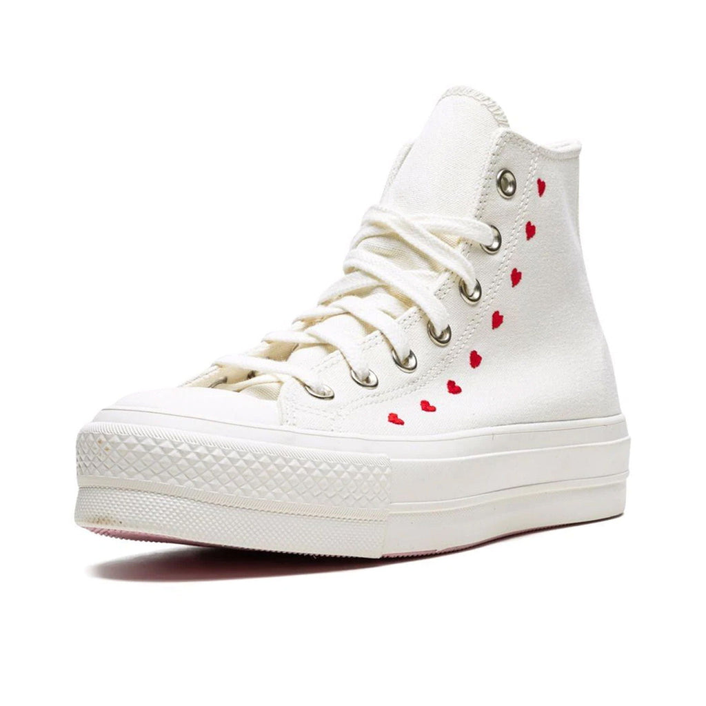 Converse Chuck Taylor All Star Lift Platform High Wmns 'Embroidered Hearts - White' - Kick Game