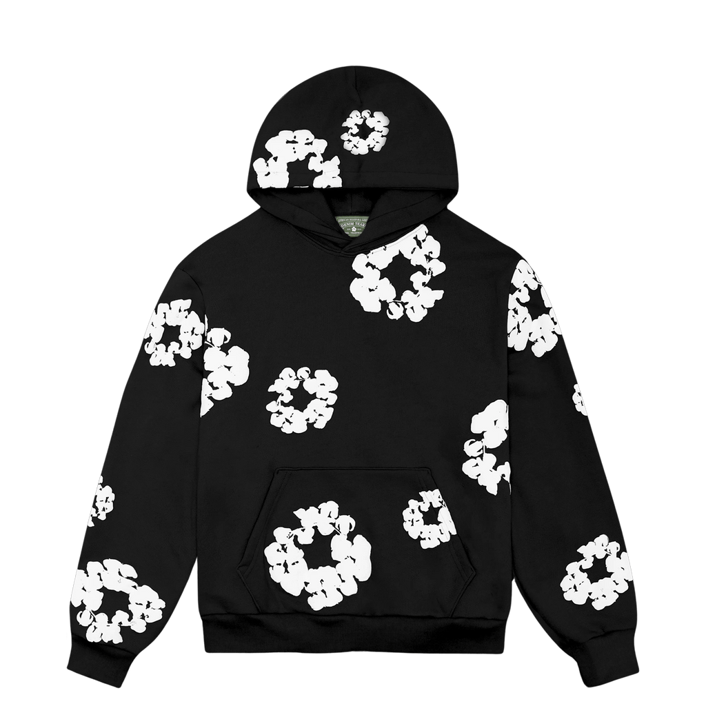 Denim Tears The Cotton Wreath Hooded Sweatshirt 'Black' - Kick Game