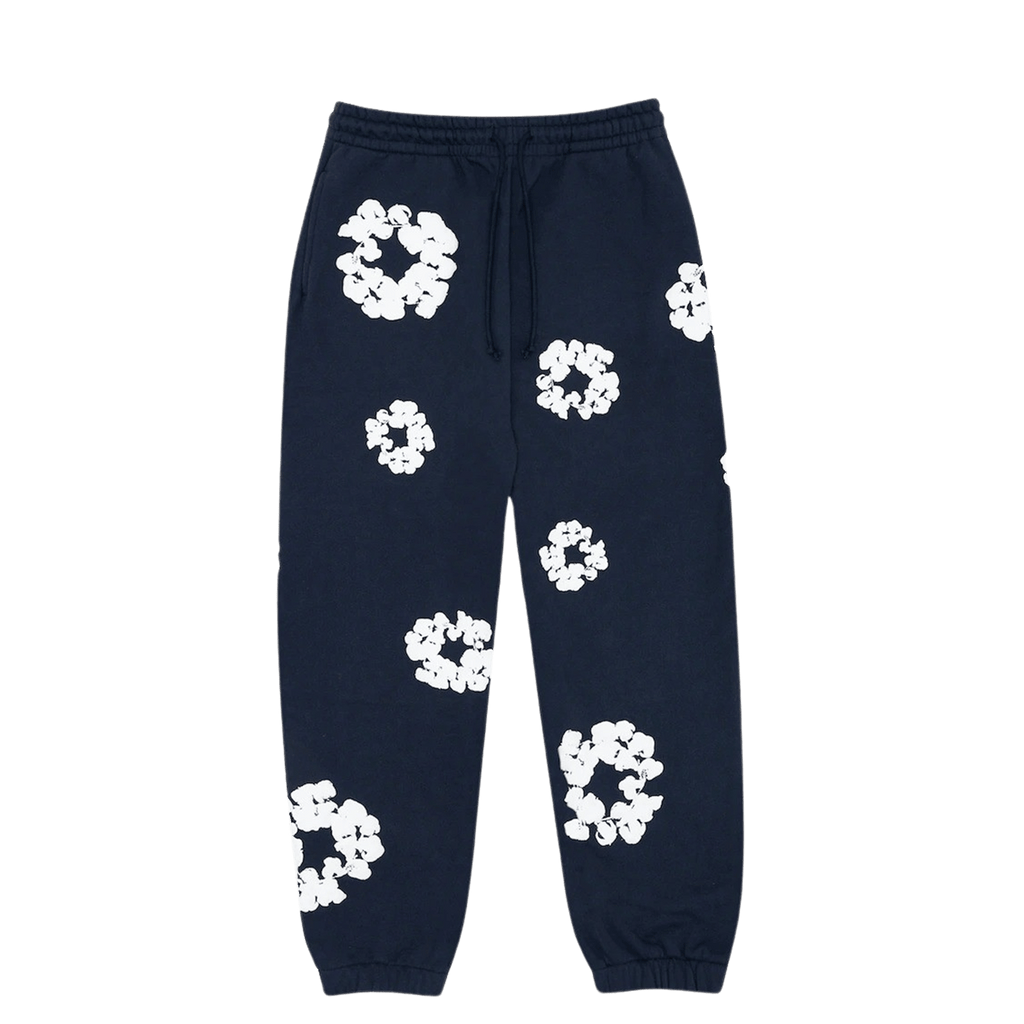 Denim Tears The Cotton Wreath Sweatpants 'Navy' - Kick Game