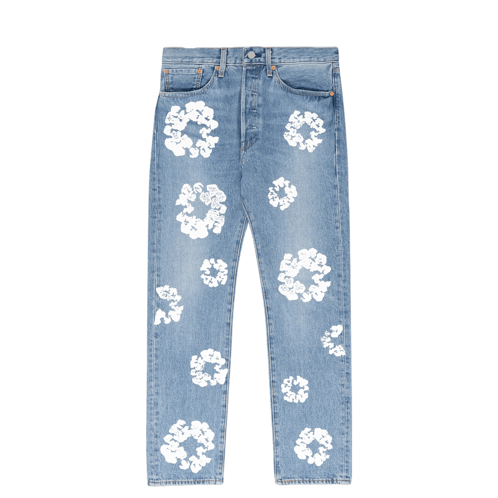 Denim Tears X Levi's Cotton Wreath Jeans 'Light Wash' - Kick Game