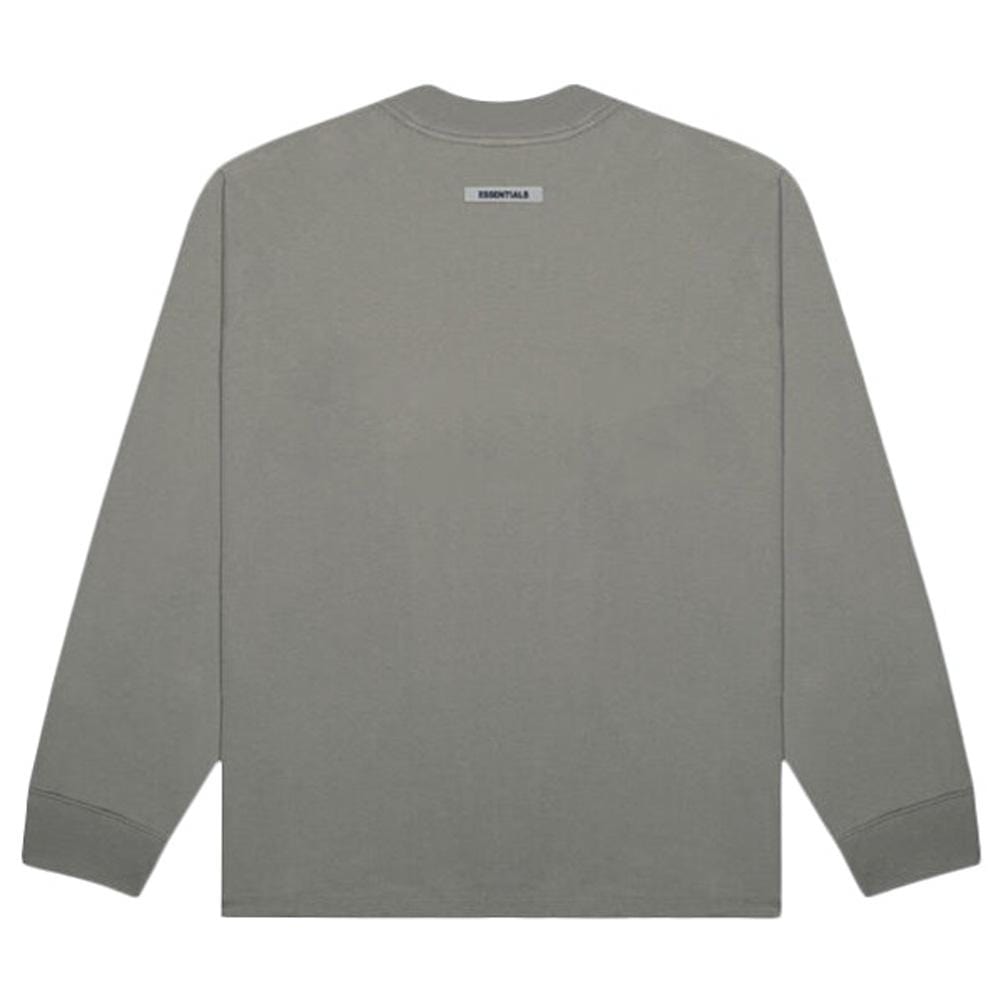 FEAR OF GOD ESSENTIALS 3D Silicon Applique Boxy Long Sleeve T-Shirt Gray Flannel/Charcoal - JuzsportsShops