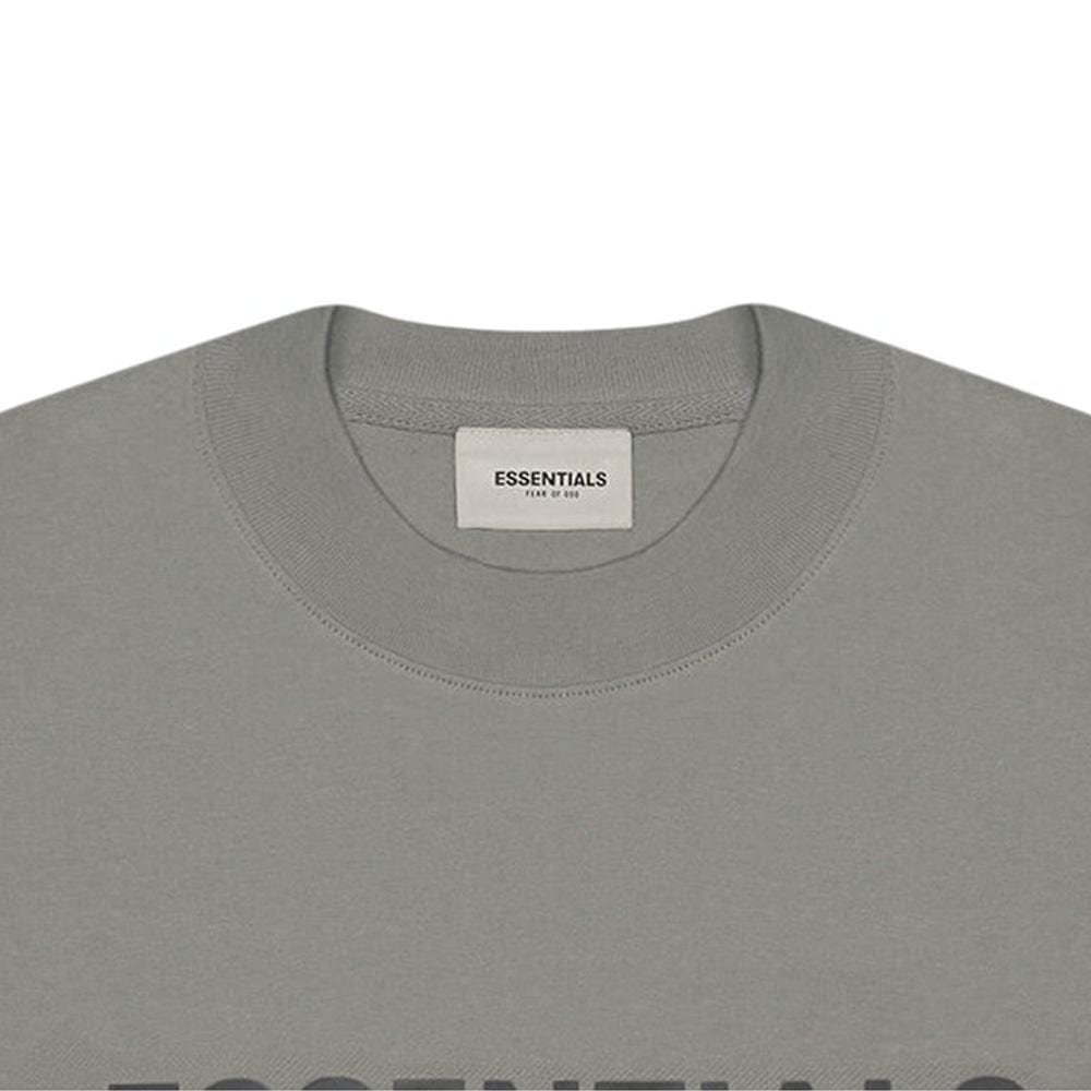FEAR OF GOD ESSENTIALS 3D Silicon Applique Boxy Long Sleeve T-Shirt Gray Flannel/Charcoal - Kick Game