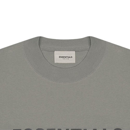 FEAR OF GOD ESSENTIALS 3D Silicon Applique Boxy Long Sleeve T-Shirt Gray Flannel/Charcoal - Kick Game