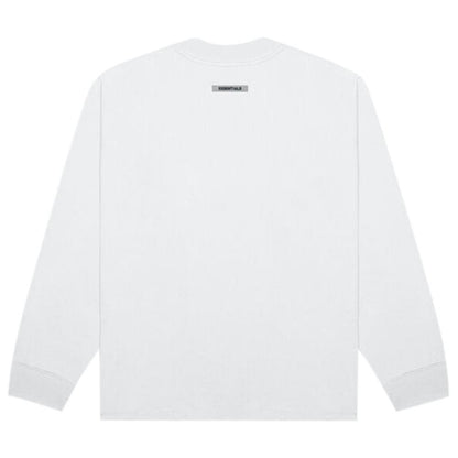 FEAR OF GOD ESSENTIALS 3D Silicon Applique Boxy Long Sleeve T-Shirt White - Kick Game