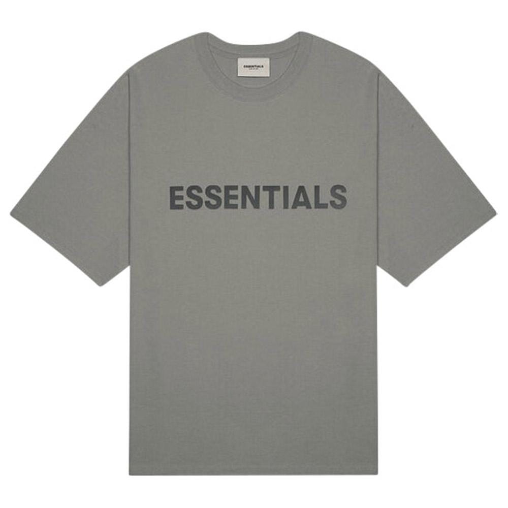 FEAR OF GOD ESSENTIALS 3D Silicon Applique Boxy T-Shirt Gray Flannel/Charcoal - Kick Game
