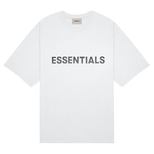 FEAR OF GOD ESSENTIALS 3D Silicon Applique Boxy T-Shirt White