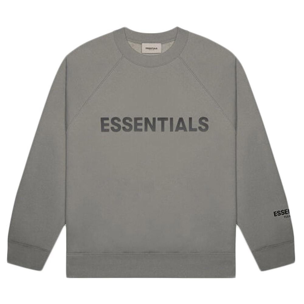 FEAR OF GOD ESSENTIALS 3D Silicon Applique Crewneck Gray Flannel/Charcoal - Kick Game