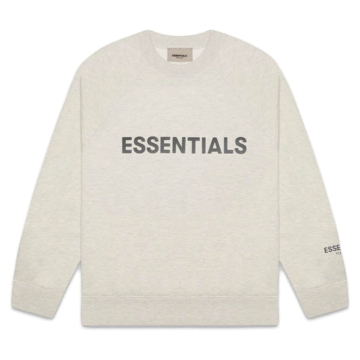 FEAR OF GOD ESSENTIALS 3D Silicon Applique Crewneck Oatmeal Heather - Kick Game