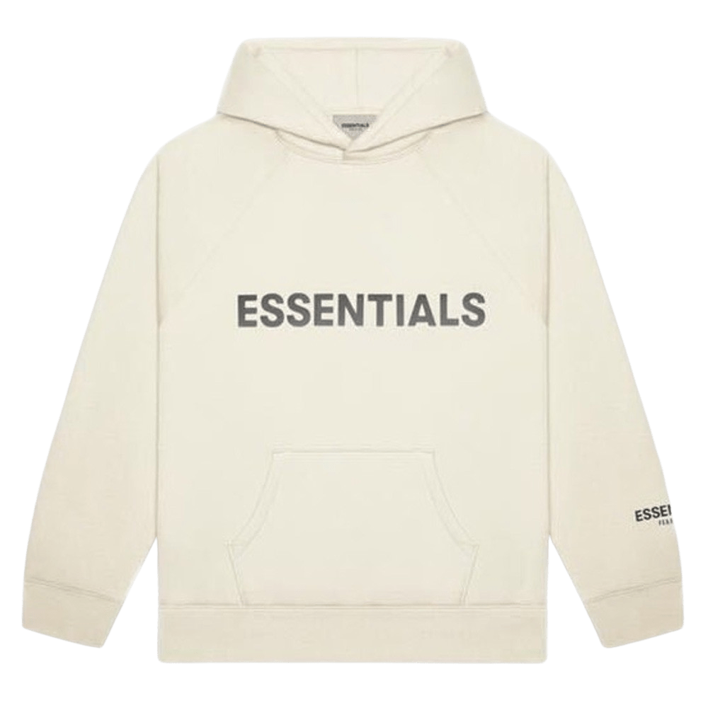 Fear of God Essentials 3D Silicon Applique Pullover Hoodie Buttercream ...