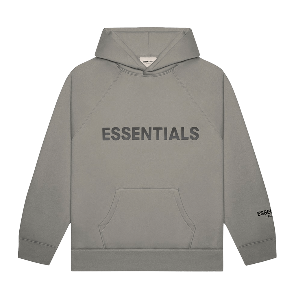 FEAR OF GOD ESSENTIALS Pullover Hoodie Applique Logo 'Cement' - Kick Game