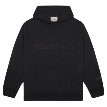 Fear of God Essentials 3D Silicon Applique Pullover Hoodie Black — Kick ...