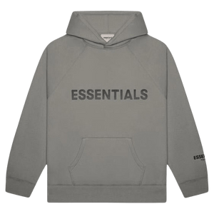 FEAR OF GOD ESSENTIALS 3D Silicon Applique Pullover Hoodie Gray Flannel/Charcoal