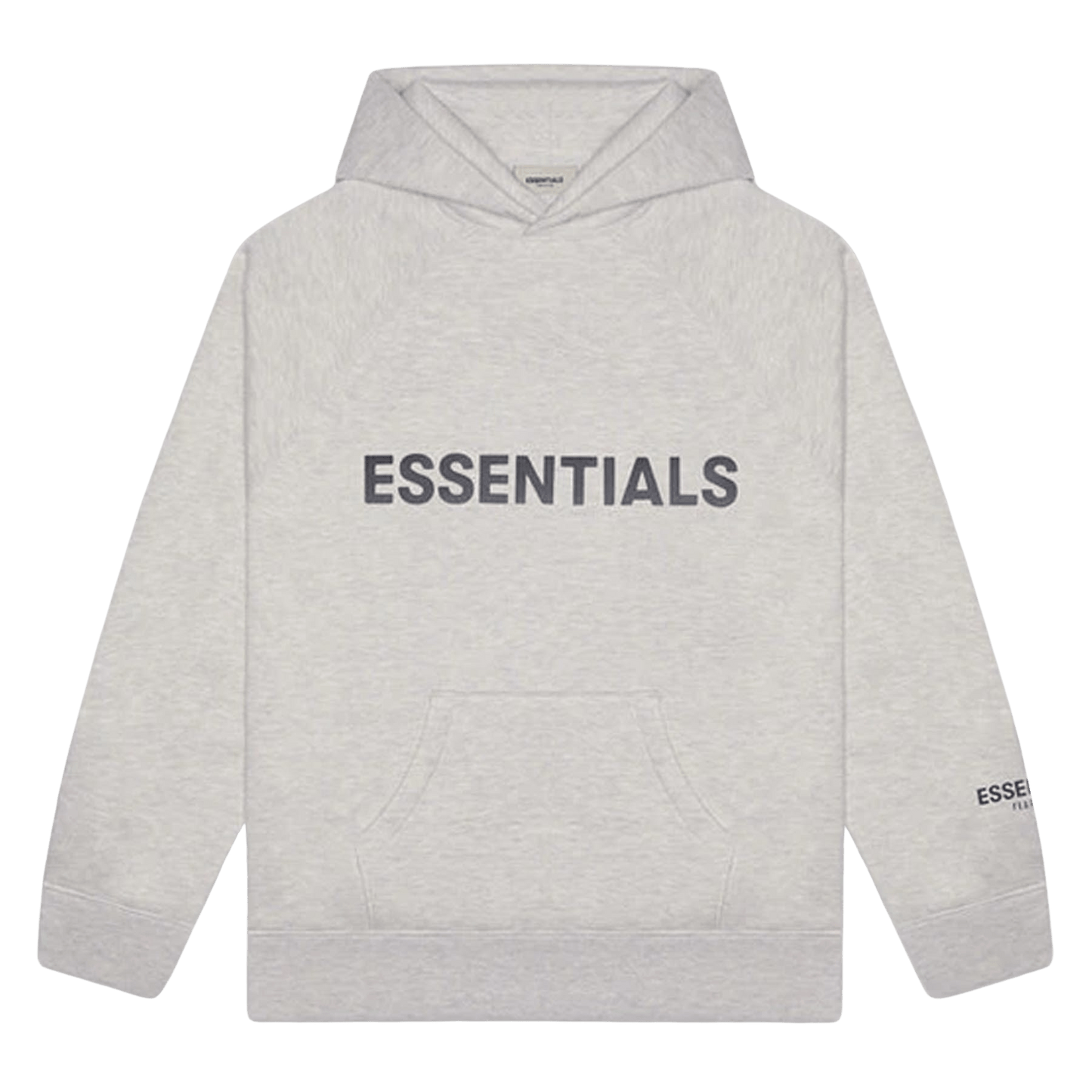 FEAR OF GOD ESSENTIALS 3D Silicon Applique Pullover Hoodie Heather Oatmeal - Kick Game