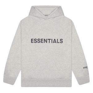 FEAR OF GOD ESSENTIALS 3D Silicon Applique Pullover Hoodie Heather Oatmeal
