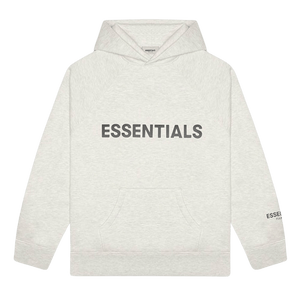 FEAR OF GOD ESSENTIALS Pullover Hoodie Applique Logo Light Heather Oatmeal