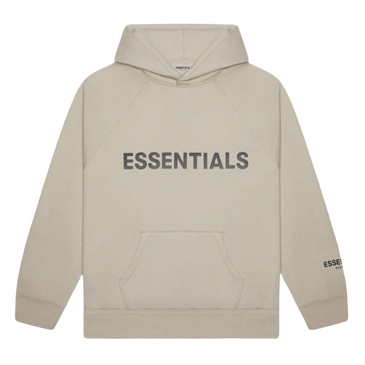 FEAR OF GOD ESSENTIALS 3D Silicon Applique Pullover Hoodie Olive/Khaki - Kick Game